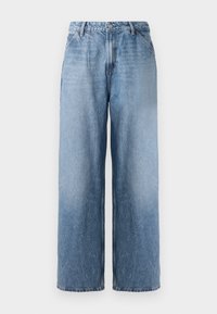LOOSE WIDE LEG  - Wide leg - blue denim