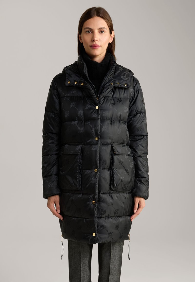 JOOP! STEPP IN GEMUSTERT - Wintermantel - schwarz