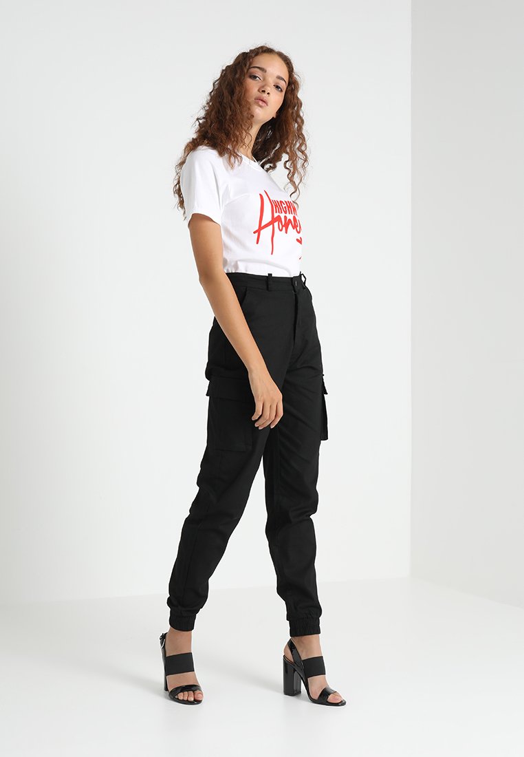 missguided cargo pants black