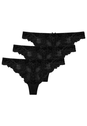 LIANNE 3 PACK - Tanga - black/black/black