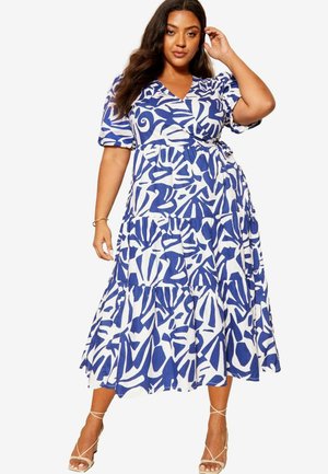 PUFF SLEEVE - Rochie din jerseu - blue