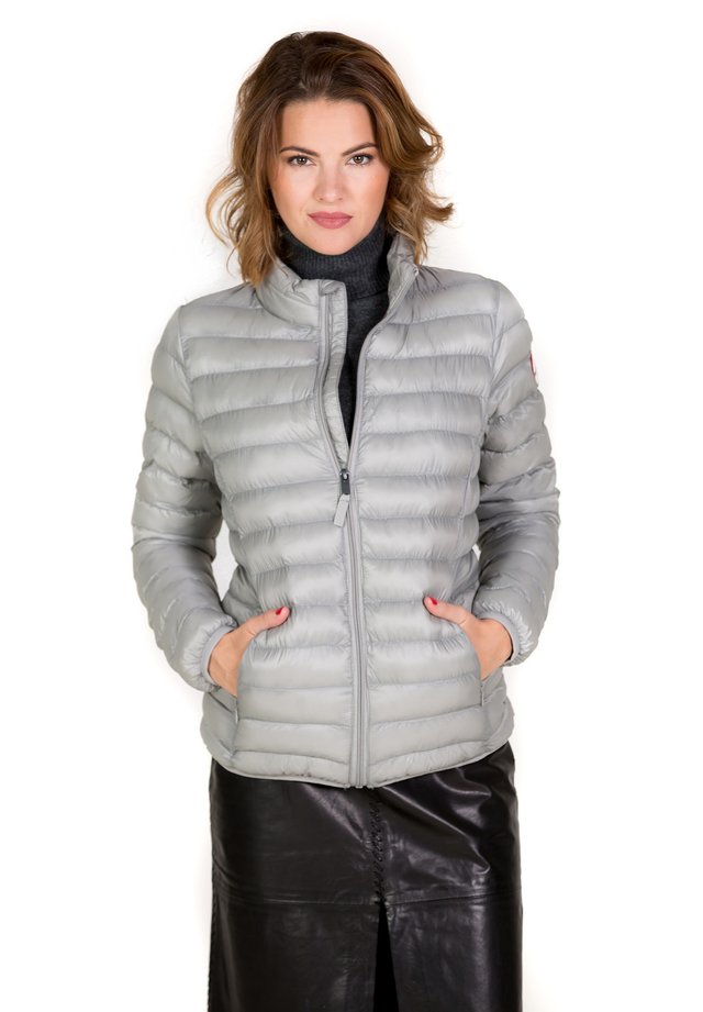 Gewatteerde jas - light grey