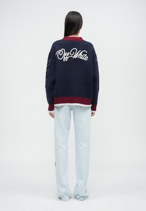 VARSITY CARDIGAN - Cardigan - blue iris/white
