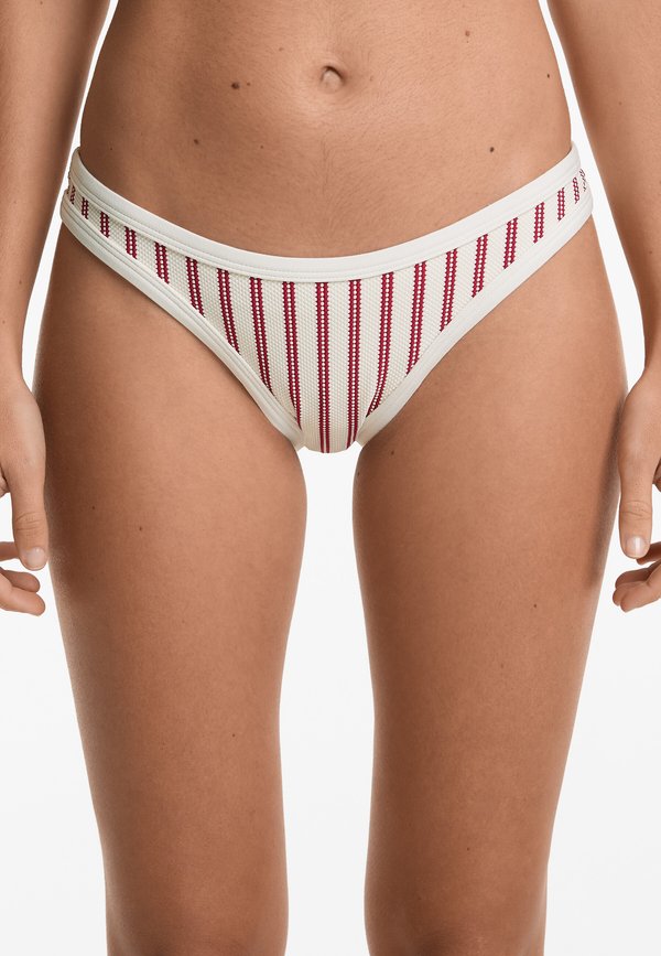 TEXTURED STRIPE U-CUT MEDIUM-COVERAGE - Bikini-Hose - beige