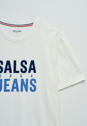 Salsa Jeans, SALSA JEANS T-SHIRTS SLIM - Camiseta estampada - weiß