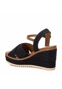 Refresh CUÑA YUTE  - Sandali con zeppa - black