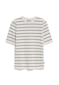 JAANISARA FINE STRIPE - Print T-shirt - oatmilk black