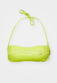 LOGO RHINESTONE BANDEAU - Gornji dio bikinija - energy lime