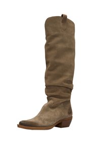 Felmini Kozačky nad kolena - lead grey