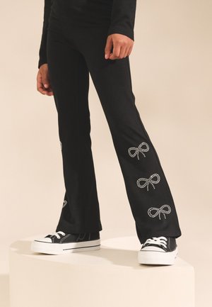 REGULAR FIT - Leggings - Pantaloni - black diamante bow