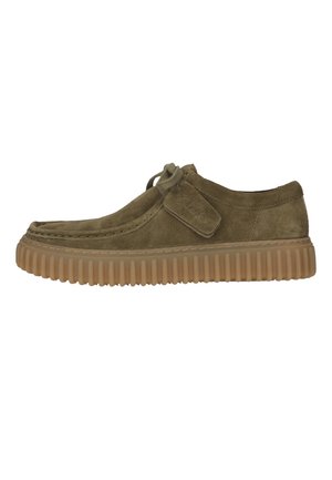 Clarks, TORHILL LO - Ежедневни обувки с връзки - olive suede