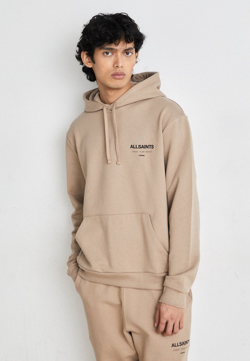AllSaints UNDERGROUND HOODY - Kapucni - toffee taupe