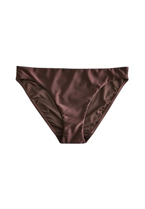 Next, REGULAR FIT - HIGH LEG BIKINI BOTTOMS . - Bikiinide alumine osa - chocolate brown high shine
