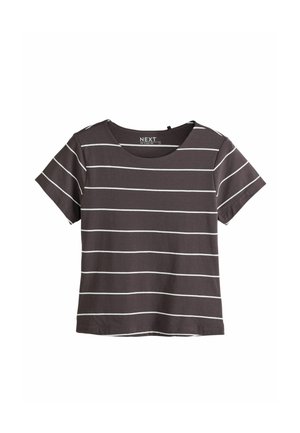 Next, REGULAR FIT - SCULPTED SHORT SLEEVE T-SHIRT - Lihtne T-särk - brown stripe