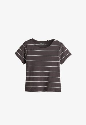 Next, REGULAR FIT - SCULPTED SHORT SLEEVE T-SHIRT - Lihtne T-särk - brown stripe