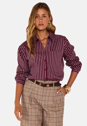 PASSY RAYURE - Chemisier - bordeaux