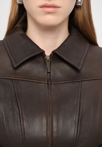 Feng Chen Wang SEAMING JACKET - Nahkatakki - brown