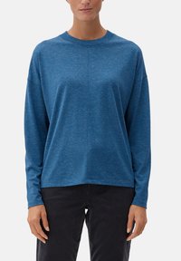 s.Oliver LONGSLEEVE GLITZEREFFEKT - Longsleeve - ozeanblau
