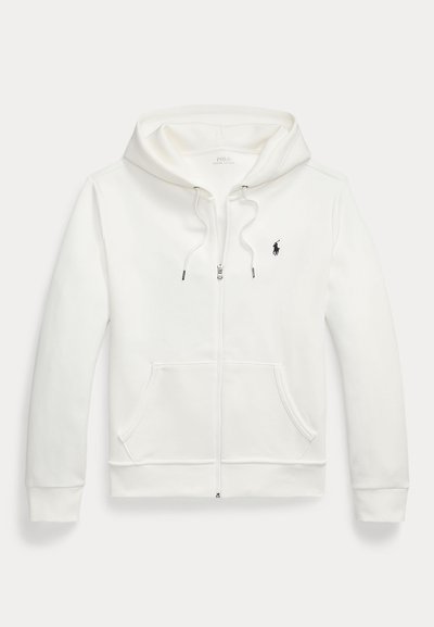Polo Ralph Lauren DOUBLE KNIT FULL ZIP HOODIE - Mikina so zipsom - white