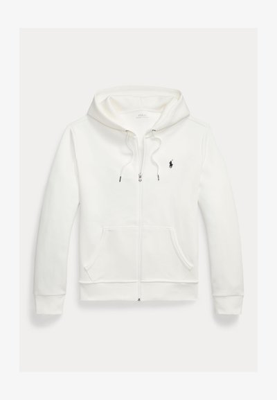 Polo Ralph Lauren DOUBLE KNIT FULL ZIP HOODIE - Mikina so zipsom - white