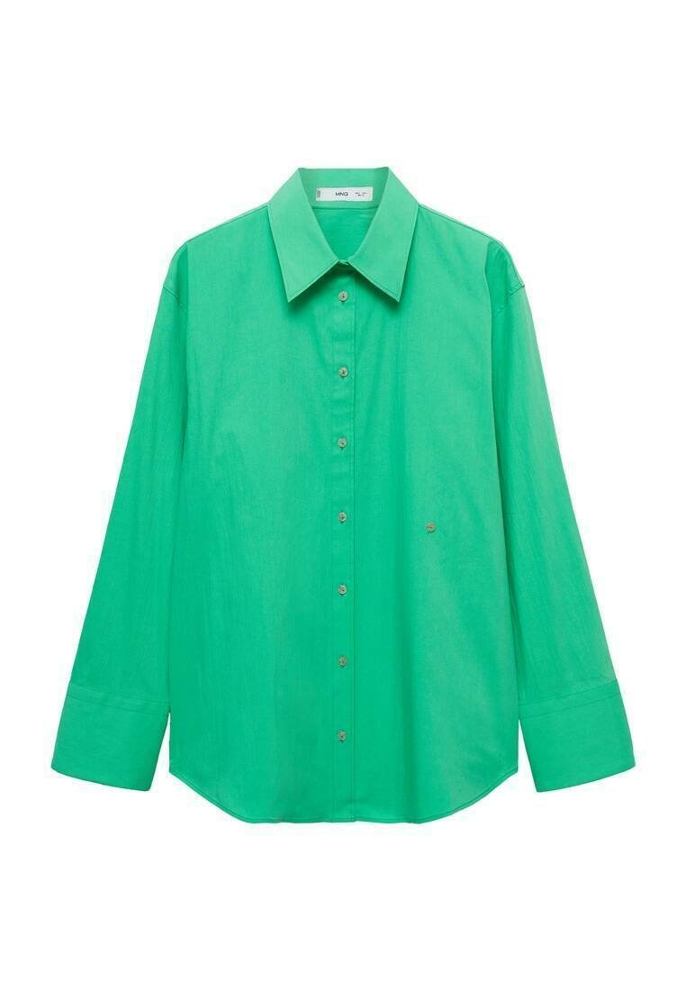 Mango Overhemdblouse groen Mango Overhemdblouse groen