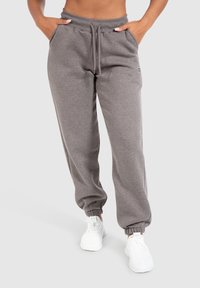 Smilodox AMELIA CUFFED JOGGERS - Trainingsbroek - braun melange