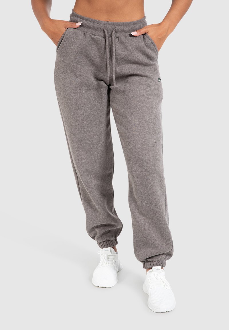 Smilodox AMELIA CUFFED JOGGERS - Träningsbyxor - braun melange
