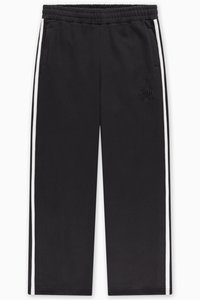 Μαύρο παντελόνι φόρμας με ελαστική μέση, με πλαϊνές τσέπες και λευκές ρίγες κατά μήκος των εξωτερικών ραφών. Κεντημένο λογότυπο στο μπροστινό μέρος.