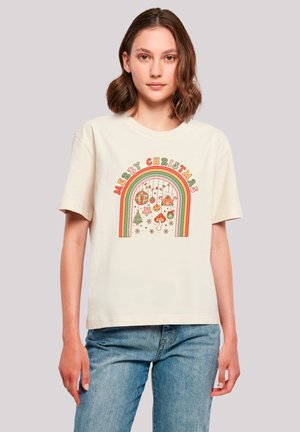 WEIHNACHTEN MERRY CHRISTMAS COZY VIBES - Print T-shirt - whitesand