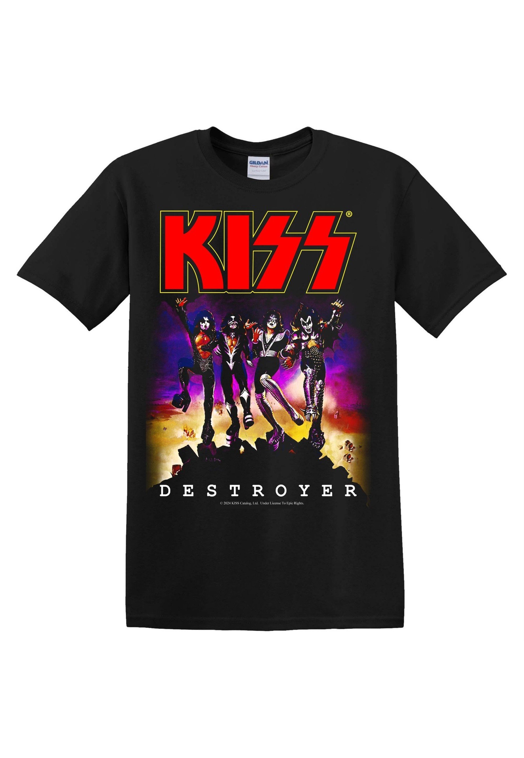 Mens Tshirt T Shirt Kiss Femme Kiss KISS DESTROYER ALBUM T-shirt