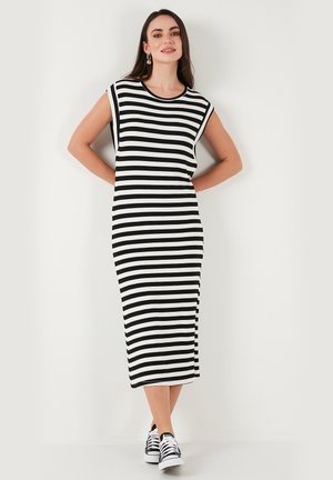 LELA REGULAR FIT - Jersey dress - black white