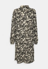 RONIA SHIRT DRESS - Vestido camiseiro - black/light beige