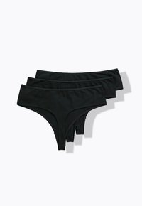 Ulla Popken 3 PACK  - String - black