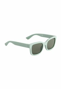Sunglasses med fyrkantig ram i matt mintgrön finish och mörka, tonade linser. Har böjda skalmar för en säker passform.