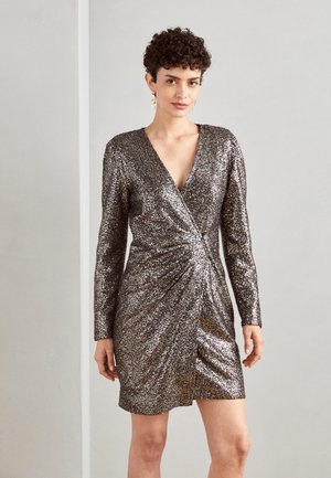 Scotch & Soda MINI DRESS IN MIXED SEQUINS - Robe de soirée - mixed metal