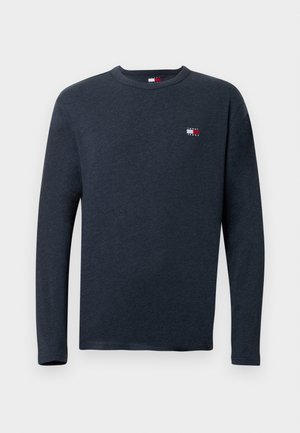 Tommy Jeans, TONAL TOMMY BADGE LONG SLEEVE T-SHIRT - Top s dlouhým rukávem - dark night navy