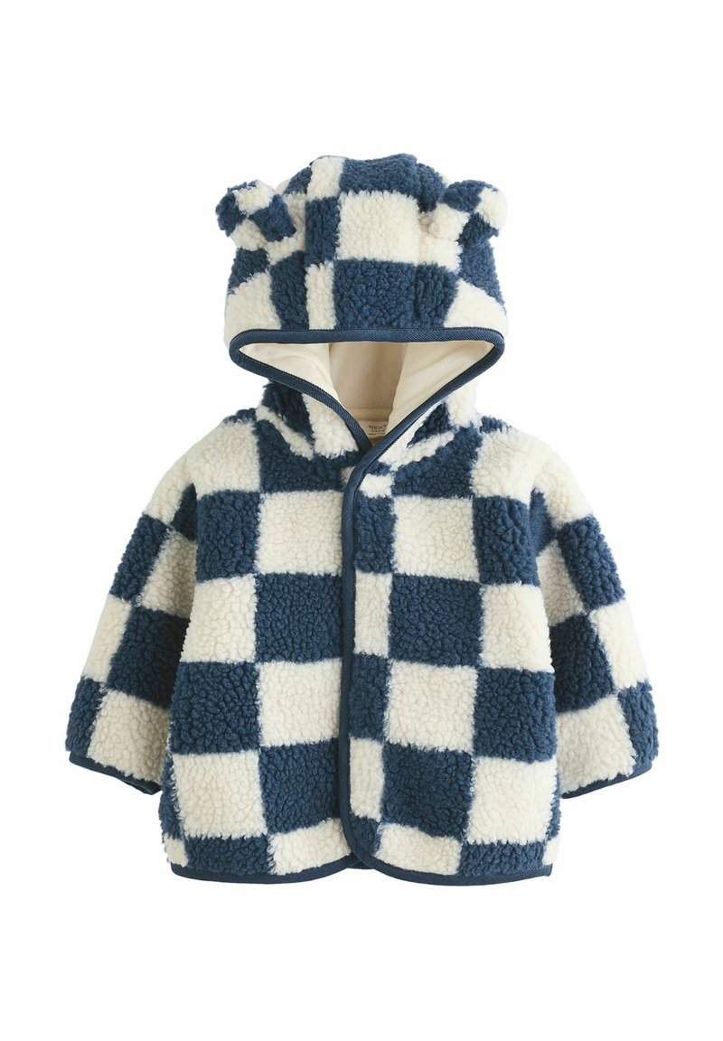 Next BORG REGULAR FIT - Fleecová bunda - navy checkerboard