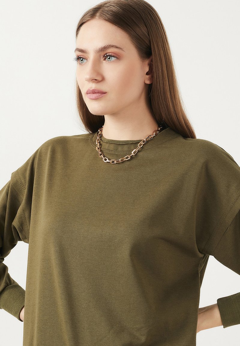 Damen Sweatshirts | LELA SLIM FIT Sweatshirt khaki - NU98956 Damen Sweatshirts | LELA SLIM FIT Sweatshirt khaki - NU98956