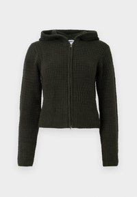 GLENDA HOOD SWEATER - Cardigan - charcoal