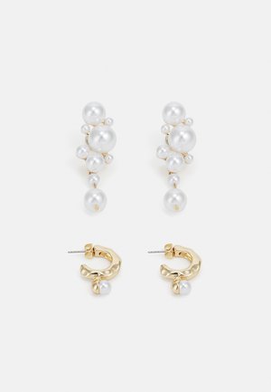 PCTUMA EARRINGS 2 PACK - Pendientes - gold-coloured