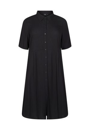 MIT KURZEN ÄRMELN - Shirt dress - black