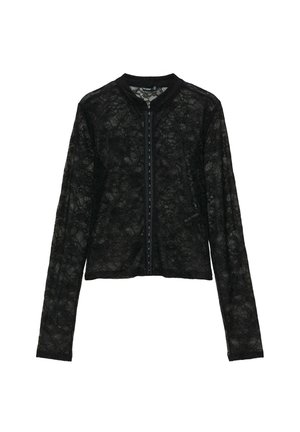 PULL&BEAR, LONG SLEEVE - LACE TOP - Blouse - black