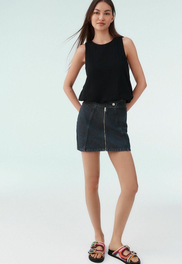 REGULAR FIT SLEEVELESS BUBBLE HEM  - Bluse