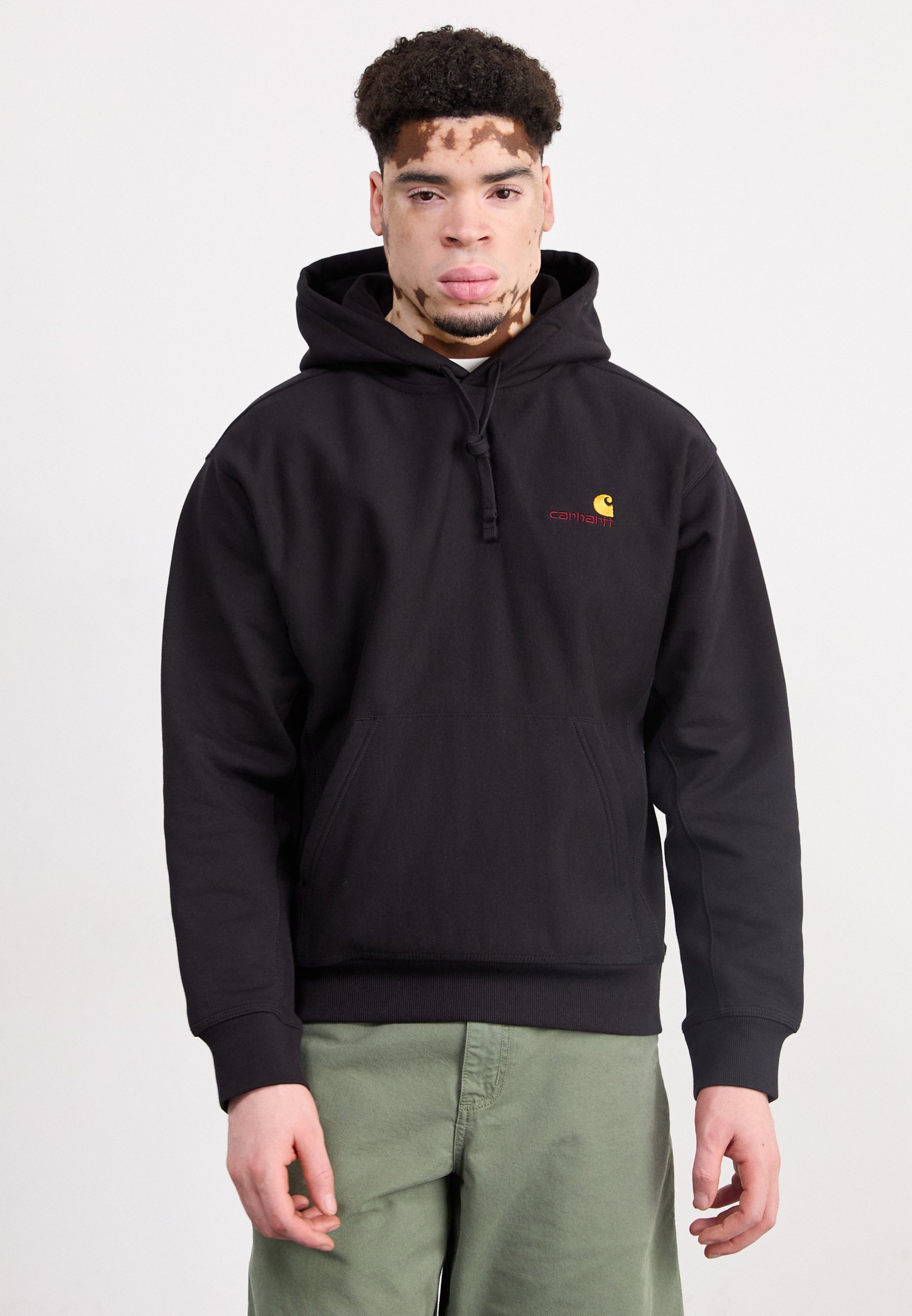 Carhartt WIP HOODED AMERICAN SCRIPT - Kapuzenpullover - black 