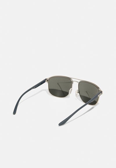 Emporio Armani Solbriller - matte silver/bluette
