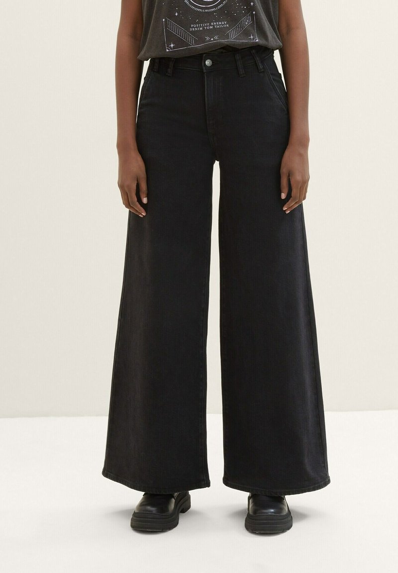 TOM TAILOR Flared Jeans - used mid stone grey denim/grijs denim