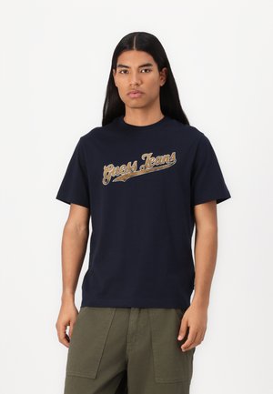 Guess Jeans TEE - T-shirt con stampa - daring ocean