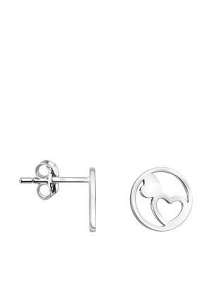 HEART CIRCLE - Øreringe - silver coloured
