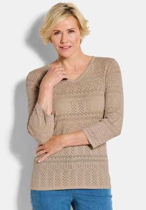 LEICHTER  MIT AJOURMUSTER - Maglione - beige