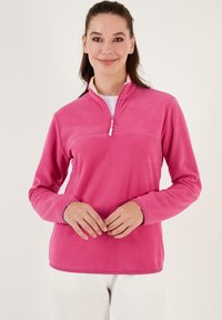 LELA HIGH COLLAR - Polárpulóver - pink